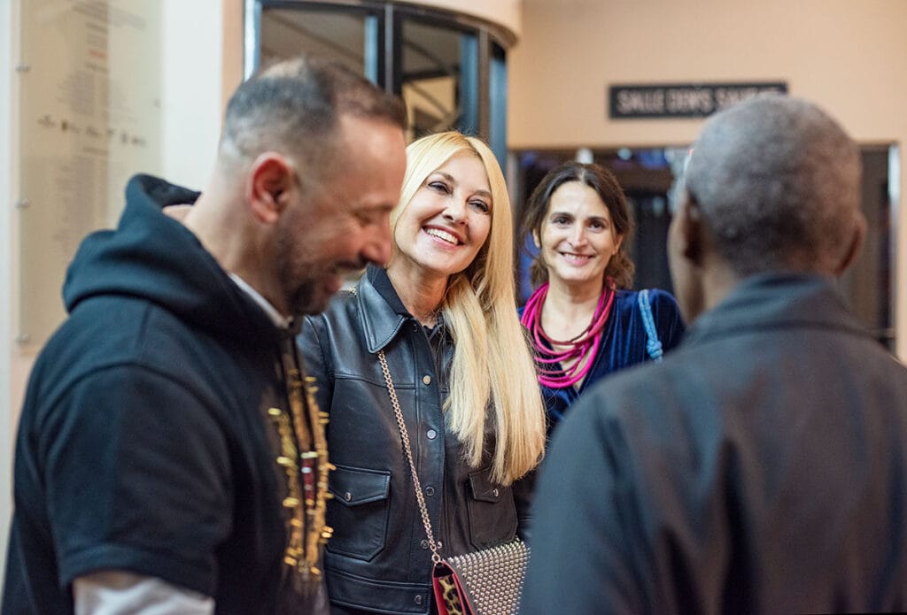Cayetana Guillén Cuervo and LSFF director Joana Granero at Ciné Lumière