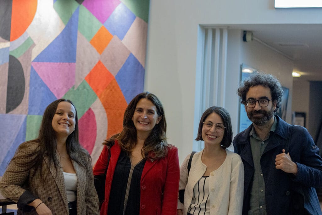 Film writer Mireia Mullor, LSFF director Joana Granero and filmmakers Celia Rico Clavellino and Luis Parés